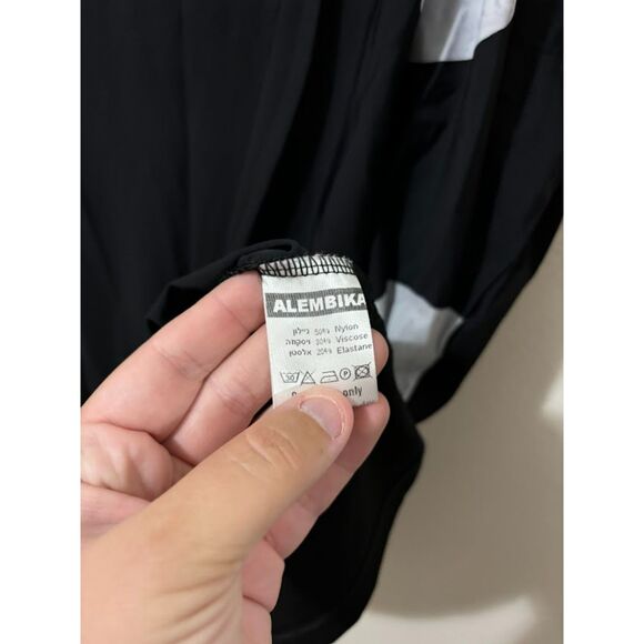 Alembika Tekbika Tunic Women's Size Medium Black White Moon Design T shirt Dress - Picture 5 of 6